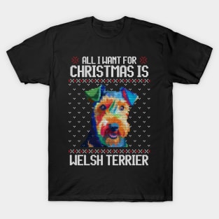 All I Want for Christmas is Welsh Terrier - Christmas Gift for Dog Lover T-Shirt